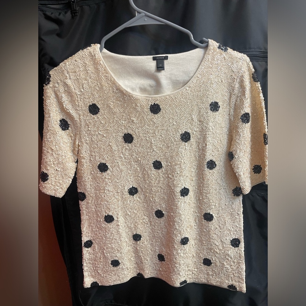 Jcrew sequined blouse